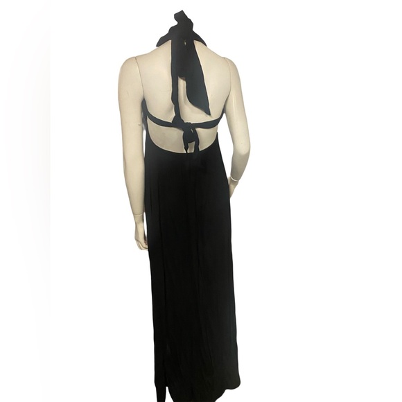 Elan black halter open back maxi dress size small - Picture 2 of 4